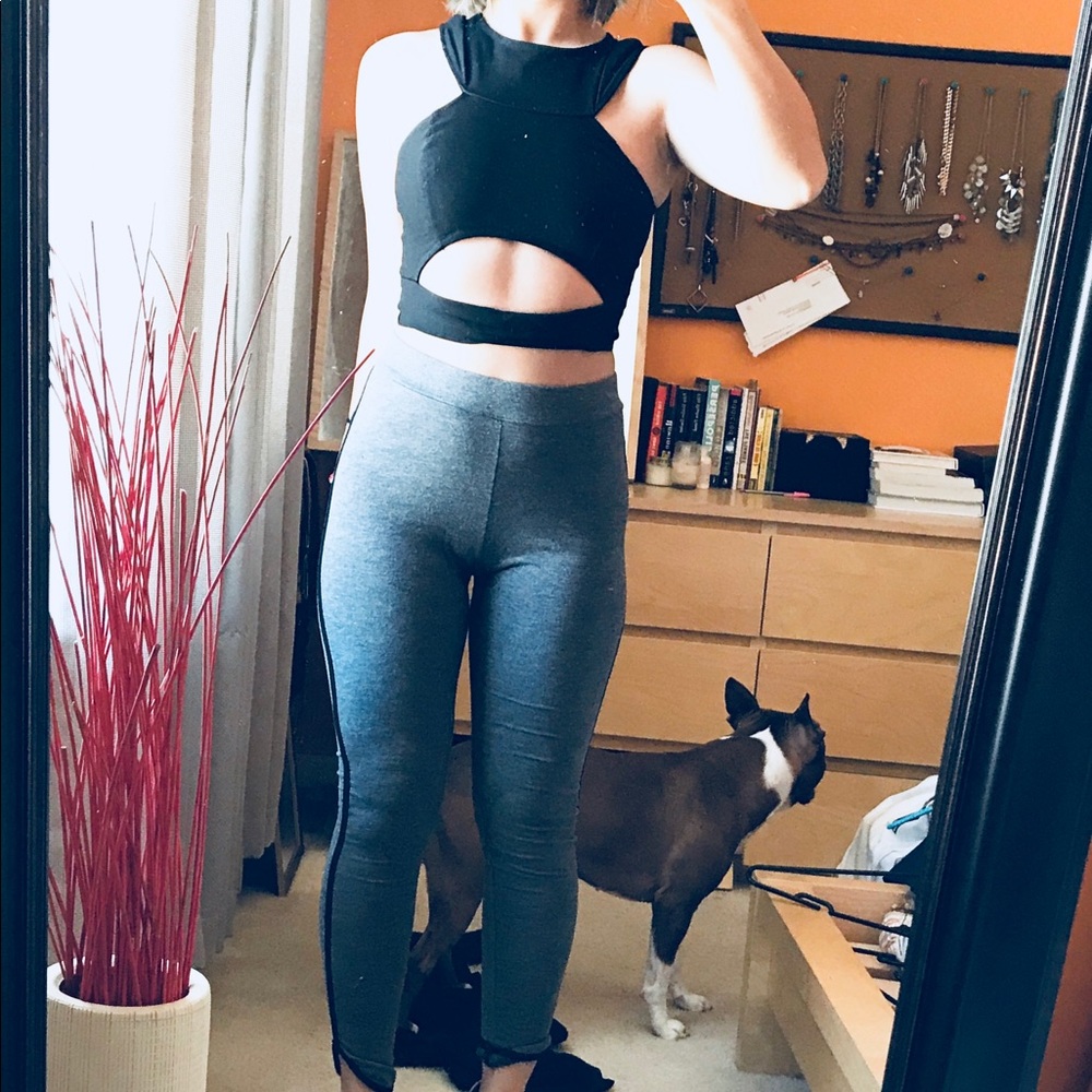 Nasty gal black going out crop top